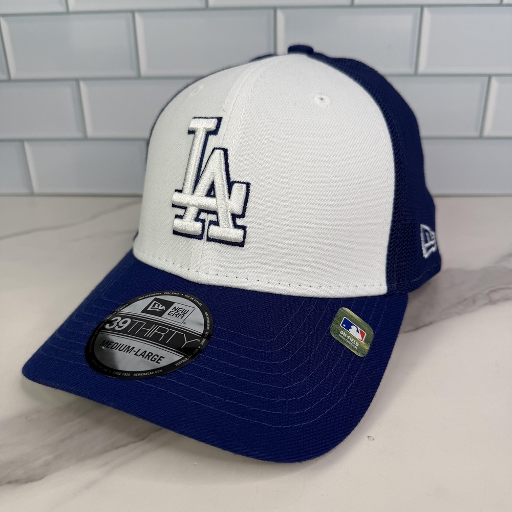Los Angeles‎ Dodgers Hat Cap Fitted Mens M/L Medium Large Blue Baseball New Era